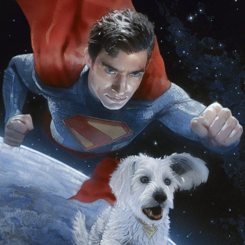 DC Comics Fine Art Print Superman and Krypto 46 x 61 cm - unframed 1