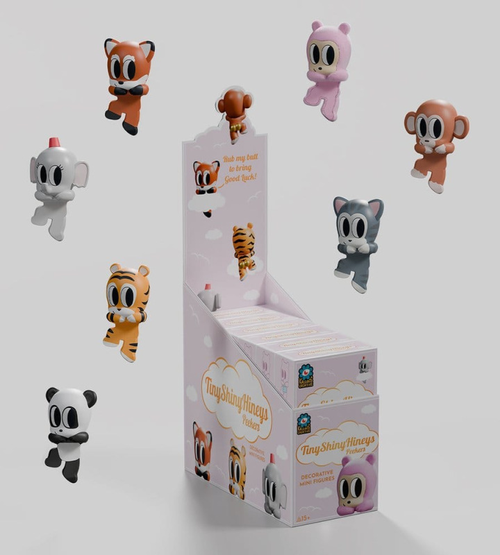 Tiny Shiny Hiney Peakers Mini Figures S1 6 cm Blind Box Display (6) 11