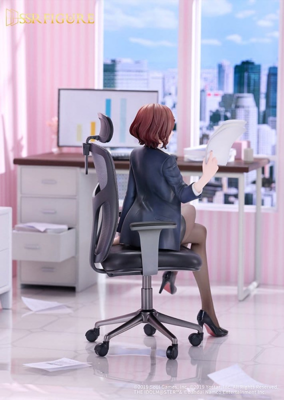 The Idolmaster Shiny Colors x Mahjong Soul PVC Figure 1/7 Madoka Higuchi Effortless Work Ver. 21 cm 3
