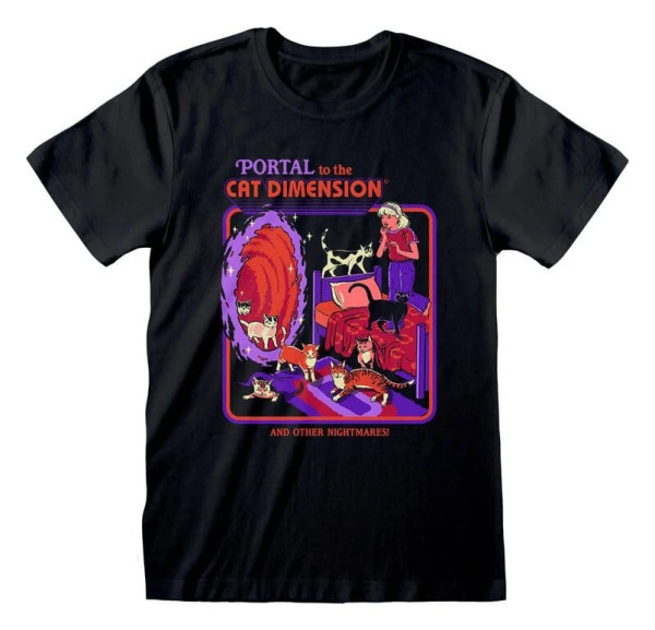Steven Rhodes T-Shirt Cat Dimension Black Size M 1
