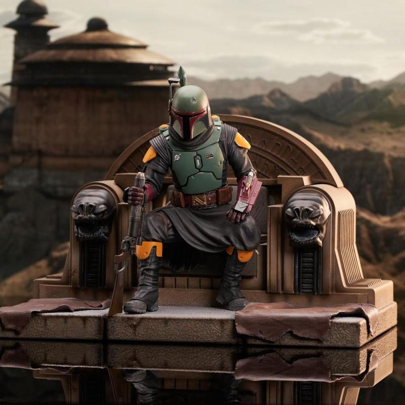 Star Wars: The Mandalorian Premier Collection 1/7 Boba Fett on Throne 24 cm 3