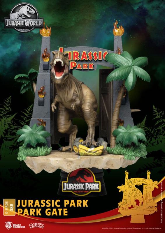 Jurassic Park D-Stage PVC Diorama Park Gate 15 cm reproduction