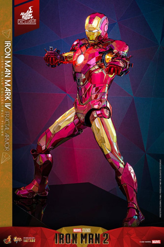 Iron Man Movie Masterpiece Diecast Action Figure 1/6 Iron Man Mark VI (Fractal Armor) Hot Toys Exclu 5