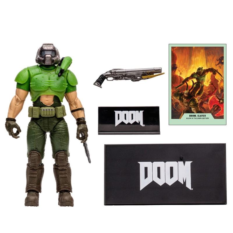 Doom Eternal Action Figure Doom Slayer Classic (Glow In The Dark Edition) Gold Label 18 cm