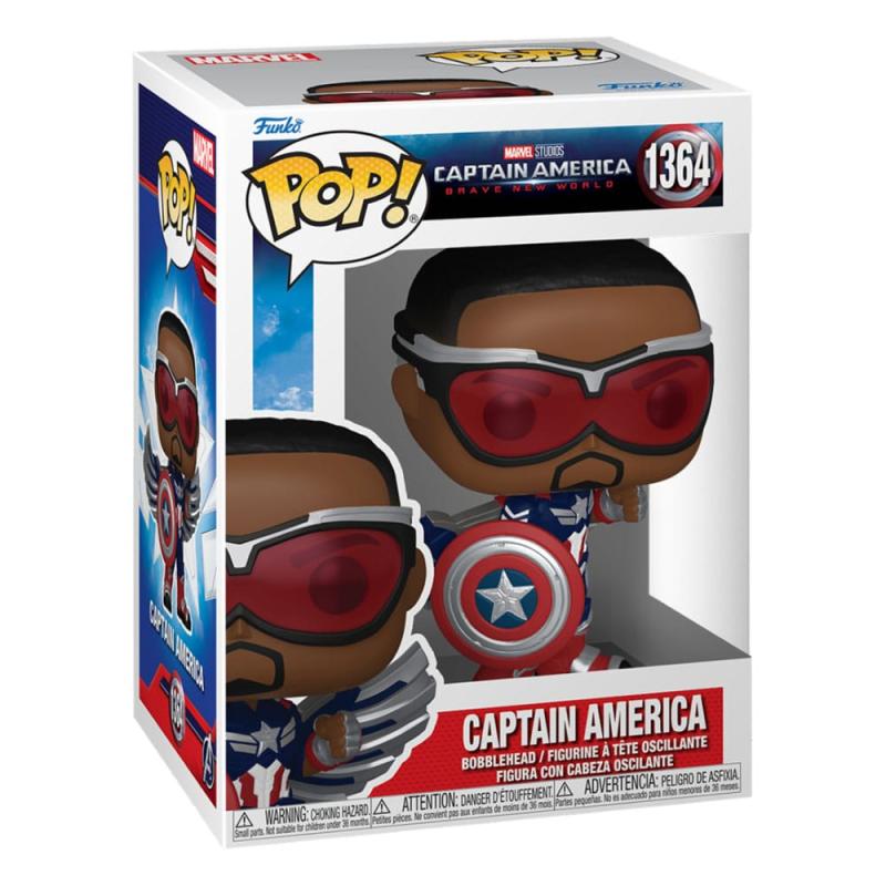 Captain America Brave New World POP! Movies Vinyl Figure Captain America 9 cm 1