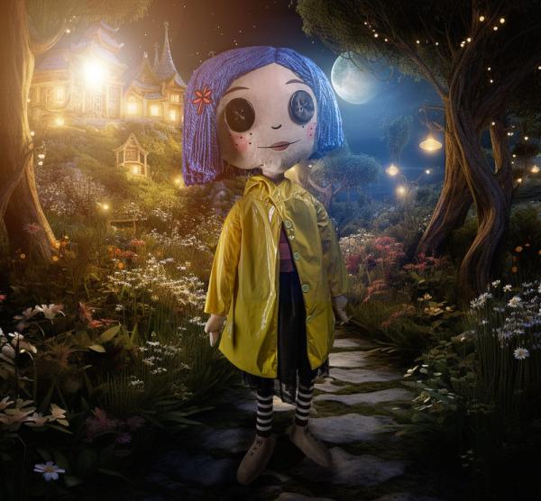 Coraline Life-Size Plush Figure Coraline with Button Eyes 152 cm 6