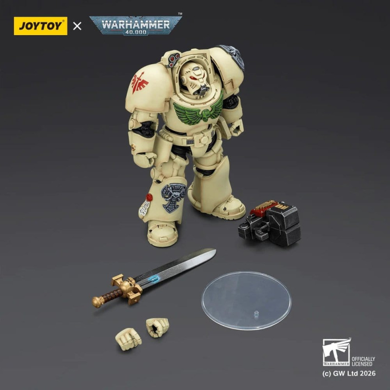 Warhammer 40,000 Action Figure Dark Angels Deathwing Terminator 1 with Power Sword and Storm Bolter 7