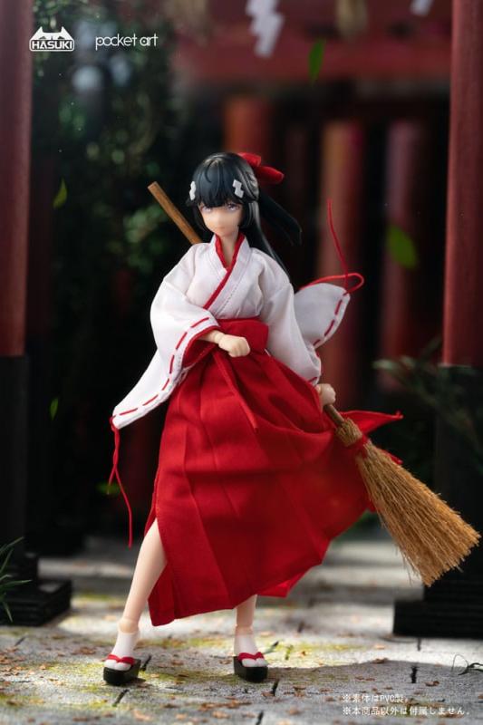 Pocket Art Action Action Figure 1/12 PA005 Exorcism Shrine Maiden Tsubaki 15 cm