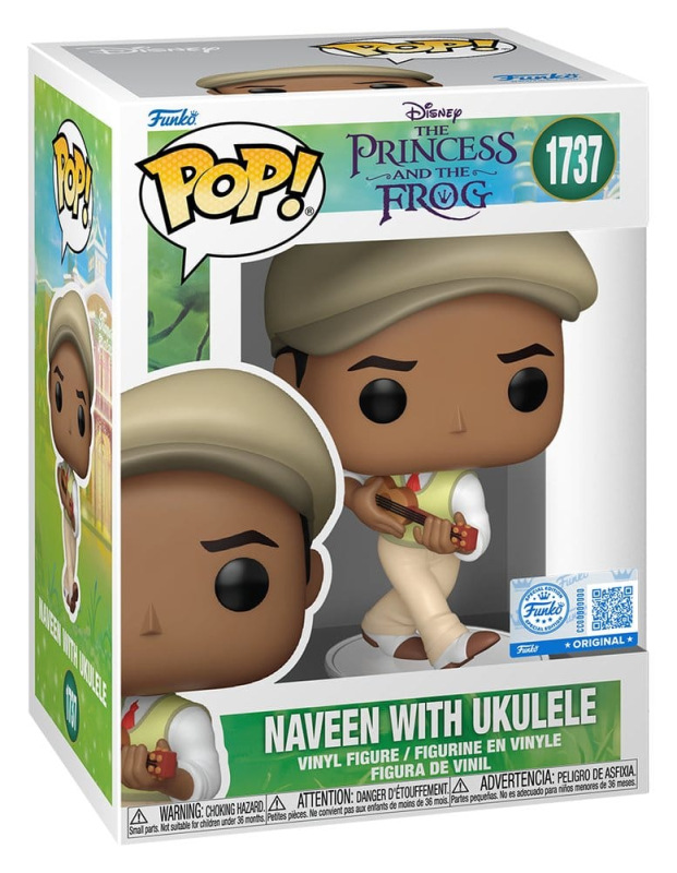 Princess and the Frog POP! Disney Vinyl Figure Naveen w/Ukulele 9 cm 1