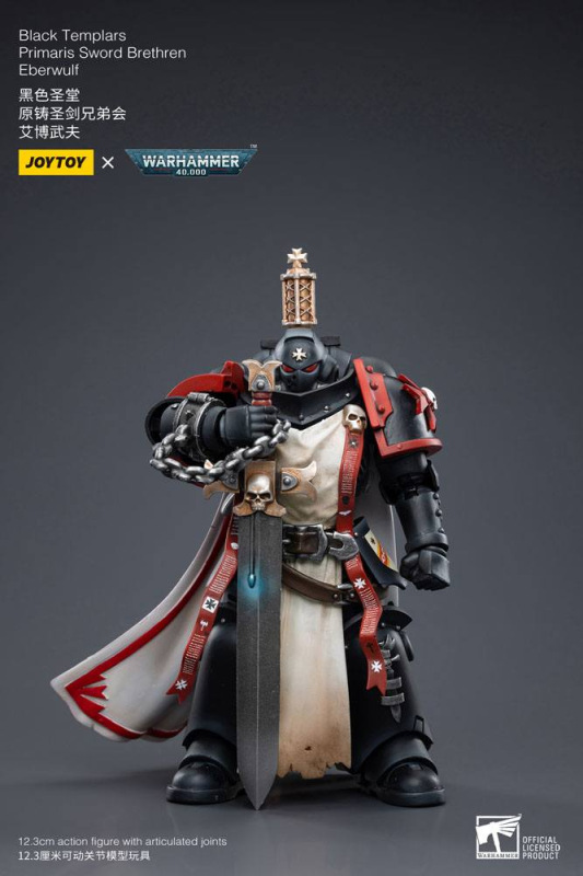 Warhammer 40k Action Figure 1/18 Black Templars Primaris Sword Brethren Eberwulf 12 cm 1