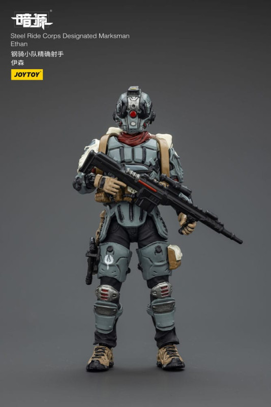 Steel Ride Corps Dark Source Action Figur Designated Marksman Ethan 7 cm 9
