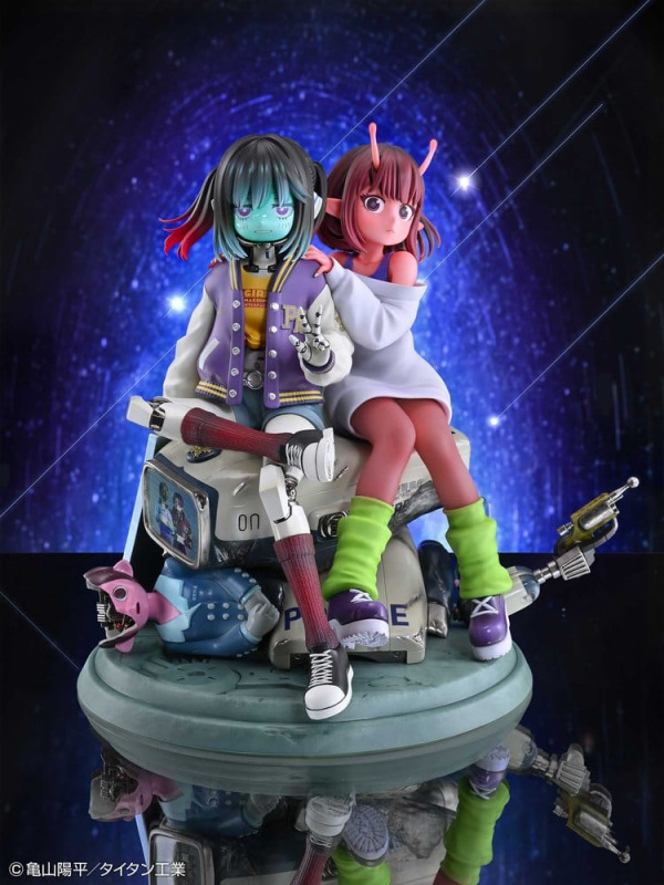 Milky Subway The Galactic Limited Express PVC Figures 2-Pack Chiharu & Makina 18 cm 1