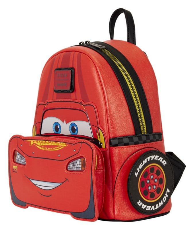 Cars by Loungefly Mini Backpack 20th Anniversary Lightning McQueen Metallic LightUp 1