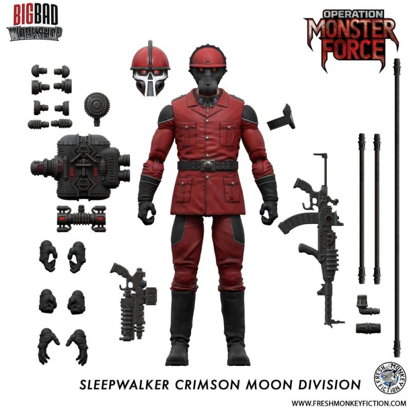 Operation: Monster Force Action Figure 1/12 Sleepwalker Crimson Moon Division 15 cm