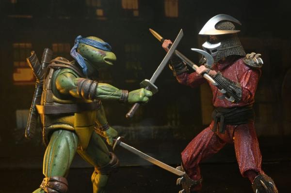 Teenage Mutant Ninja Turtles (1990 Movie) Action Figure Roof Top Battle Shredder vs Leo 18 cm 11