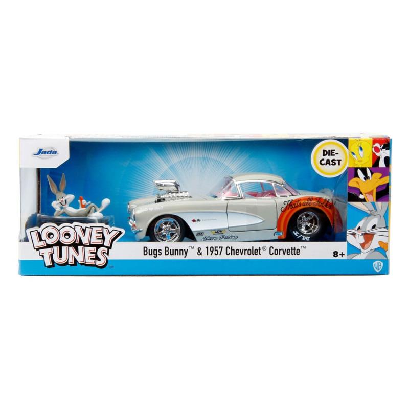 Looney Tunes Diecast Model 1/24 1957 Chevrolet Corvette Bugs Bunny
