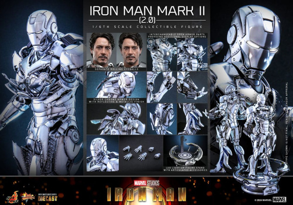 Iron Man Action Figure 1/6 Iron Man Mark II (2.0) 33 cm 11