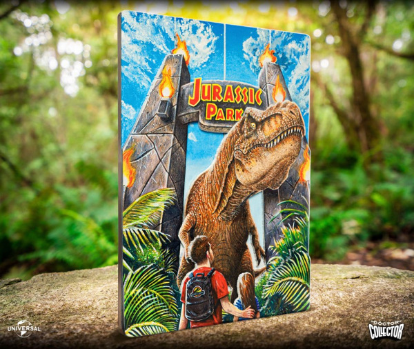 Jurassic Park WoodArts 3D Wooden Wall Art Rex Attack 30 x 40 cm 5