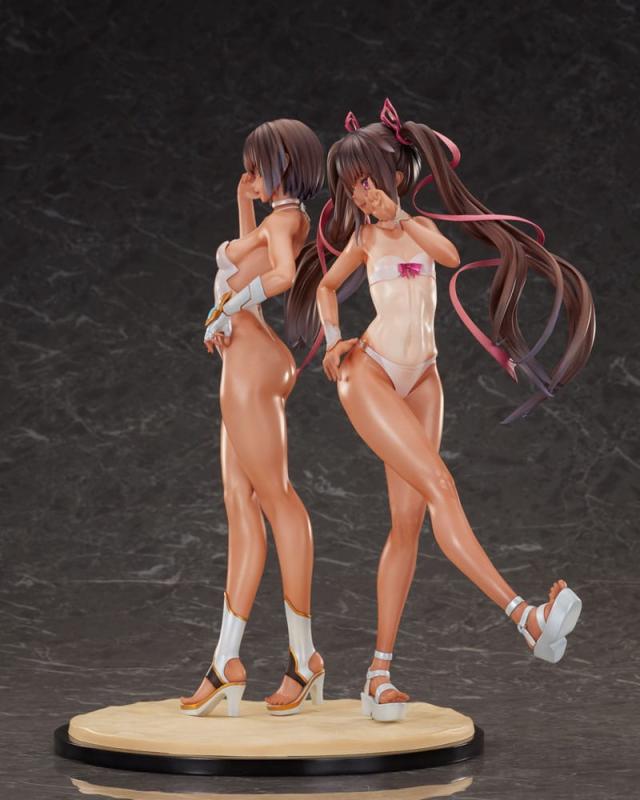 Taimanin RPG Set of 2 PVC Statue 1/6 Adult Yukikaze and Young Yukikaze Swimsuits Ver. 28 cm 6