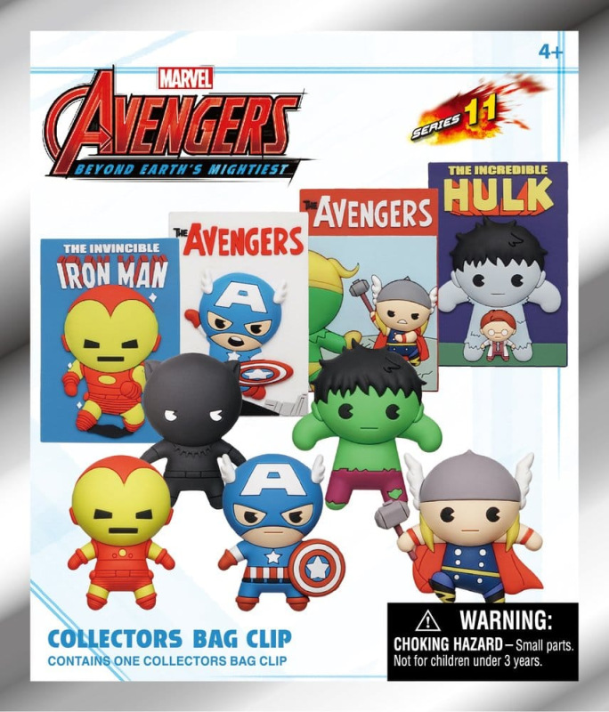 Marvel 3D PVC Bag Clips Series 1 Avengers 60th Comic Covers Blind Bag Display (24) 1