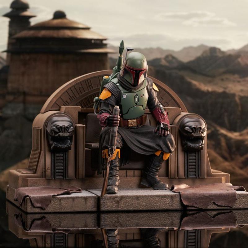 Star Wars: The Mandalorian Premier Collection 1/7 Boba Fett on Throne 24 cm 2