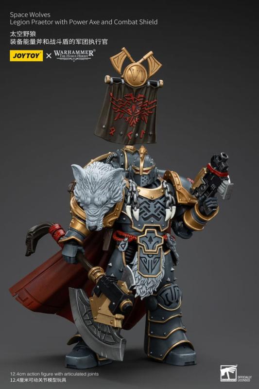 Warhammer The Horus Heresy Action Figure 1/18 Space Wolves Legion Praetor with Power Axe and Combat 1