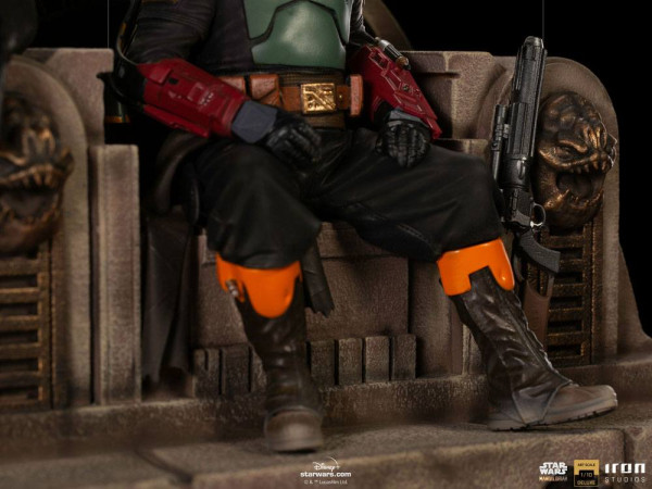 Star Wars The Mandalorian Deluxe Art Scale Statue 1/10 Boba Fett & Fennec on Throne 23 cm 8
