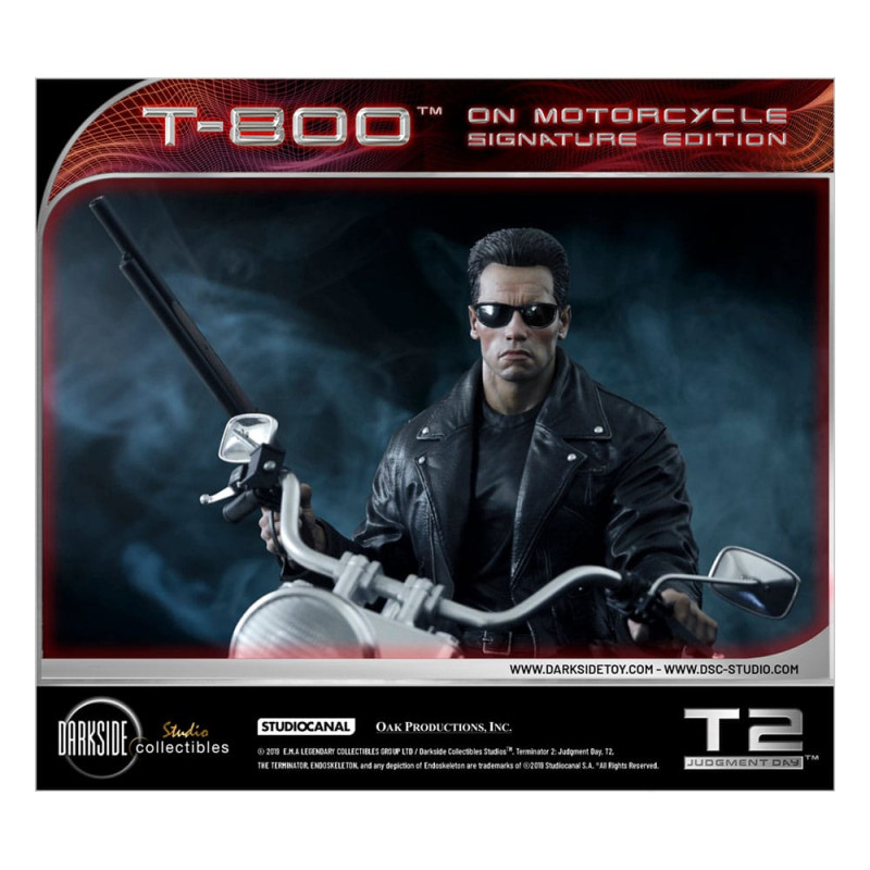 Terminator 2 Statue T-800 On Motorcycle Limited Signature Edition Exclusive 70 cm 1