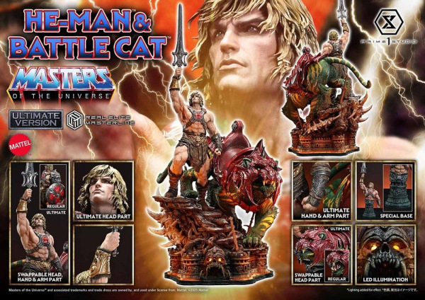 Masters of the Universe Real Elite Masterline Series Statue 1/4 He-Man & Battle Cat Ultimate Version 1