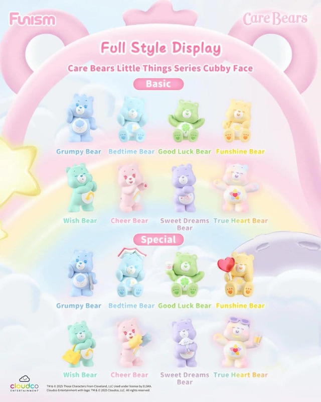 Care Bears Blind Box Mini Figures Little Things Cubby Face Series 5 cm Display (6) 2