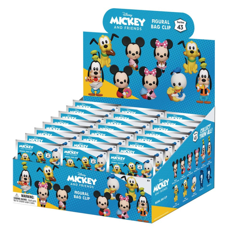 Mickey & Friends 3D PVC Bag Clips Mickey & Friends with Food Series 43 Display (24) 2