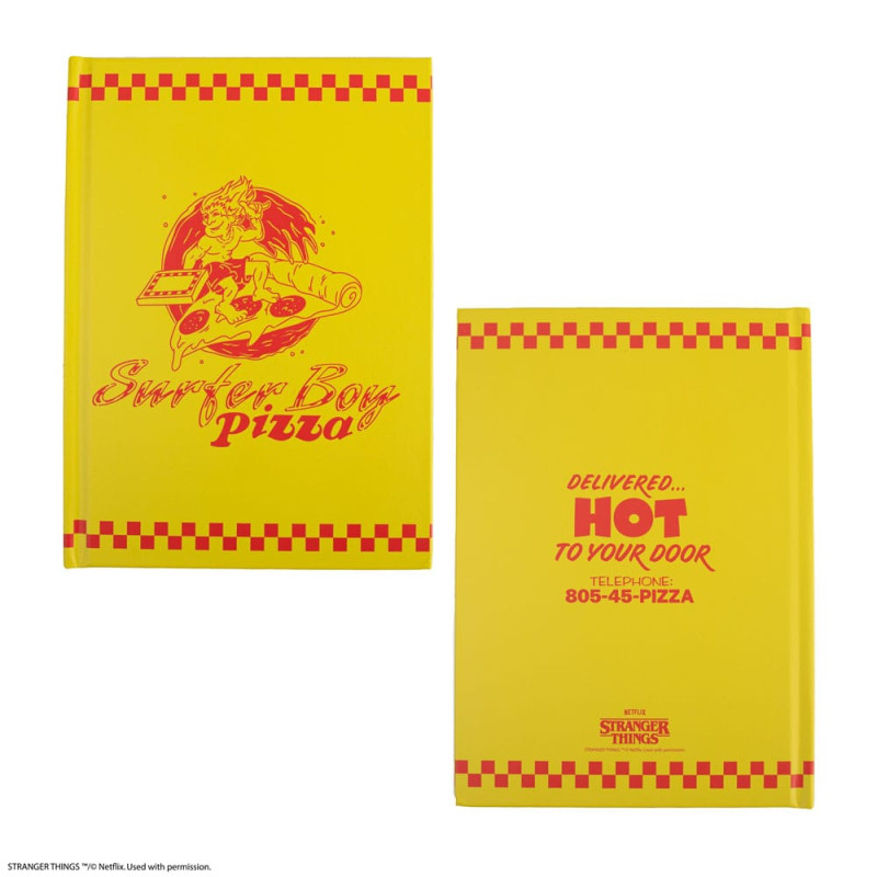 Stranger Things Notebook Surfer Boy Pizza Hardcover 3