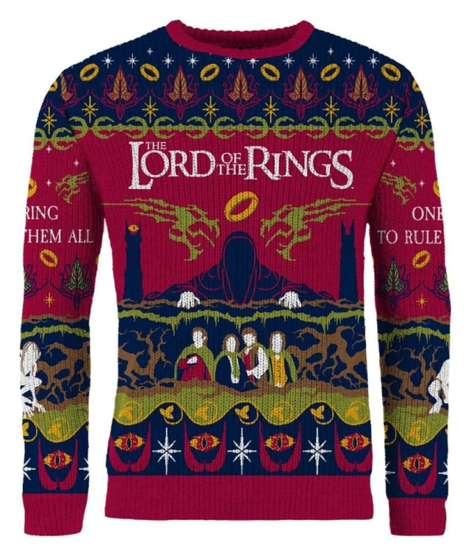 Lord Of The Rings Christmas Sweater One Sweater To Rule Them All Size XL 5