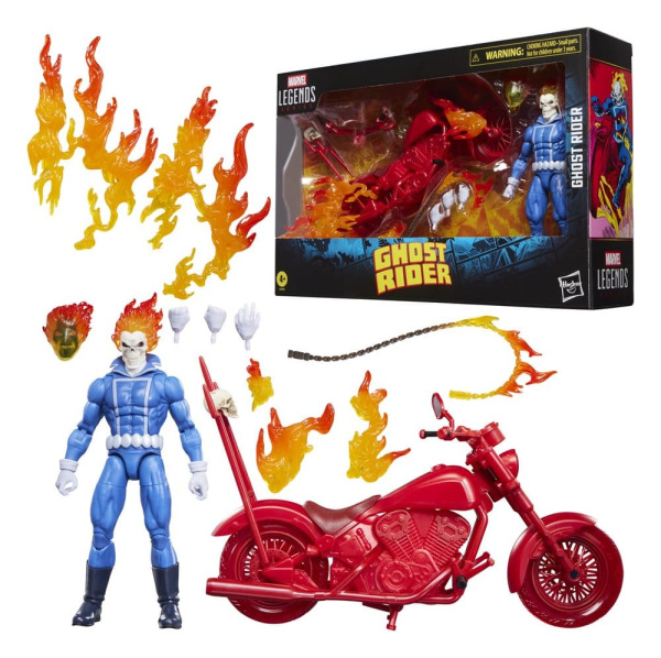Ghost Rider Marvel Legends Action Figure Johnny Blaze with Motorcycle 15 cm 1