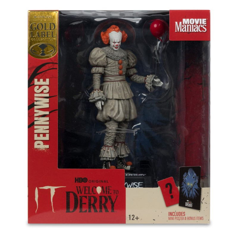 It: Welcome to Derry Movie Maniacs PVC Statue Pennywise (Gold Label) 16 cm 6
