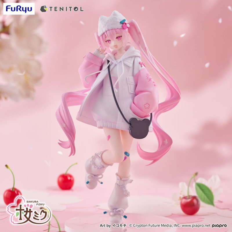 Hatsune Miku Tenitol PVC Statue Sakura Miku Cool style [petit] 19 cm 1