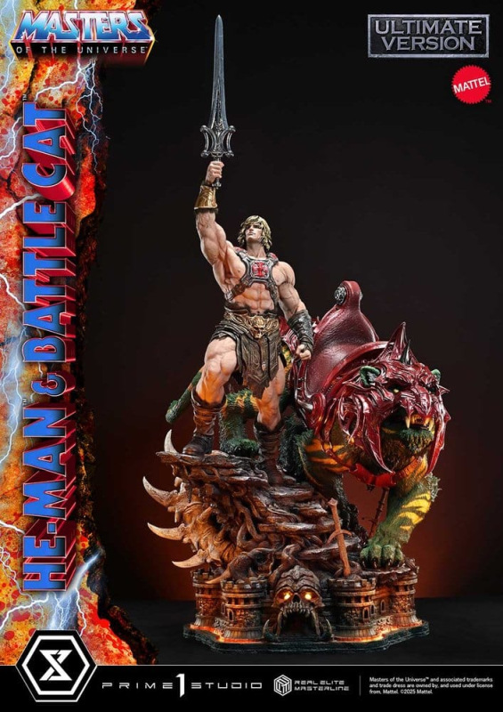 Masters of the Universe Real Elite Masterline Series Statue 1/4 He-Man & Battle Cat Ultimate Version 8
