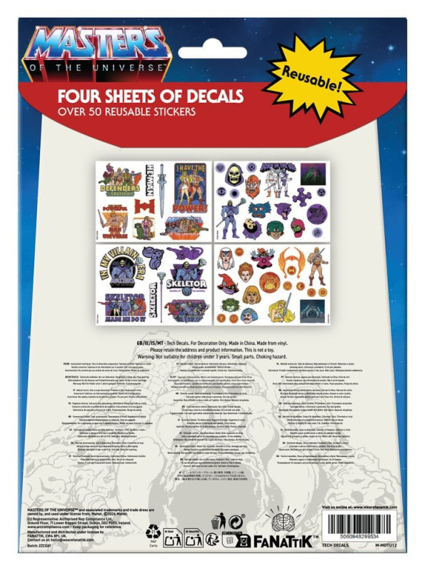 Masters of the Universe Tech Sticker Pack 1