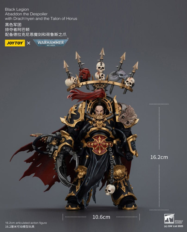 Warhammer 40,000 Action Figure Black Legion Abaddon the Despoiler with Drach'nyen and the Talo 16 c 12