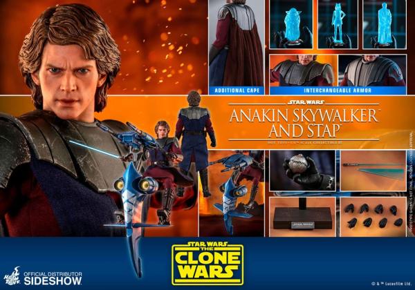 Star Wars The Clone Wars: Anakin Skywalker & STAP - Figure 1/6 - Hot Toys