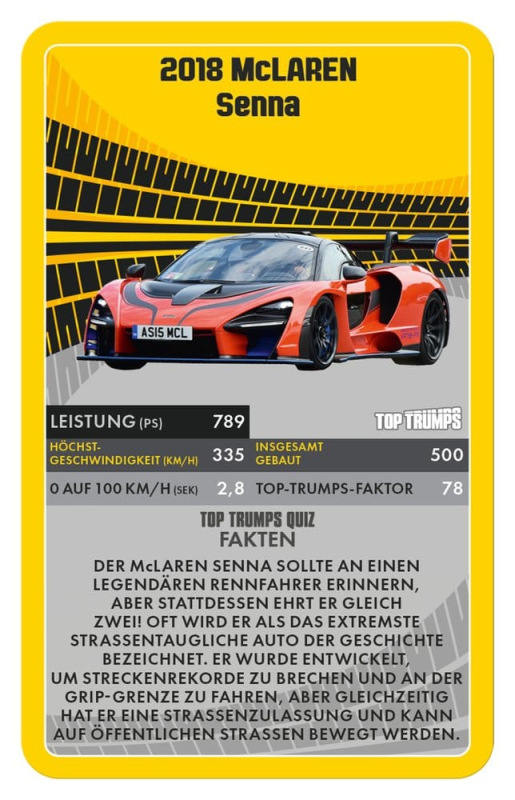 Super Cars Card Game Top Trumps *German Version* 1