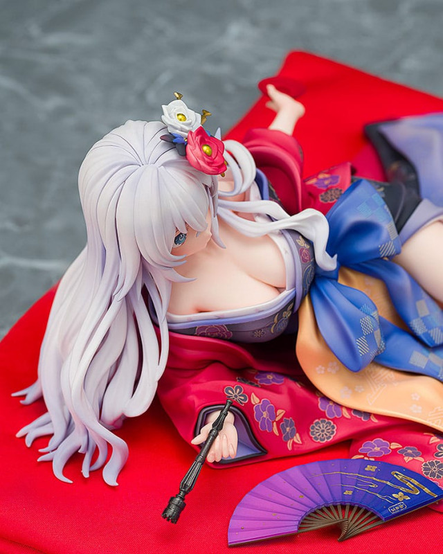 Neptunia x Senran Kagura Statue 1/7 Black Heart Kimono Ver. 10 cm 6