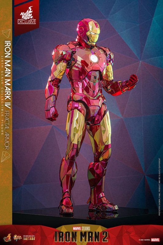 Iron Man Movie Masterpiece Diecast Action Figure 1/6 Iron Man Mark VI (Fractal Armor) Hot Toys Exclu 8