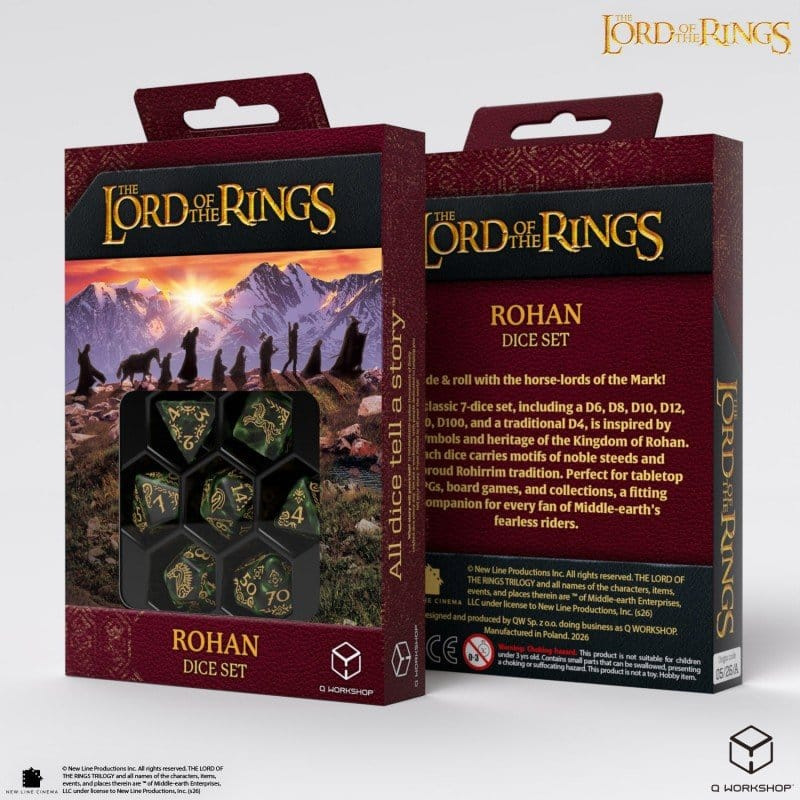 The Lord of the Rings Dice Set of 7 Rohan 8