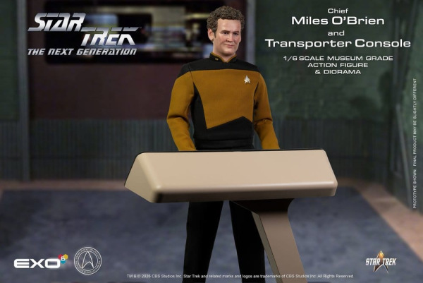 Star Trek: The Next Generation Action Figure 1/6 Chief Miles O'Brien with Transporter Console 30 cm 8