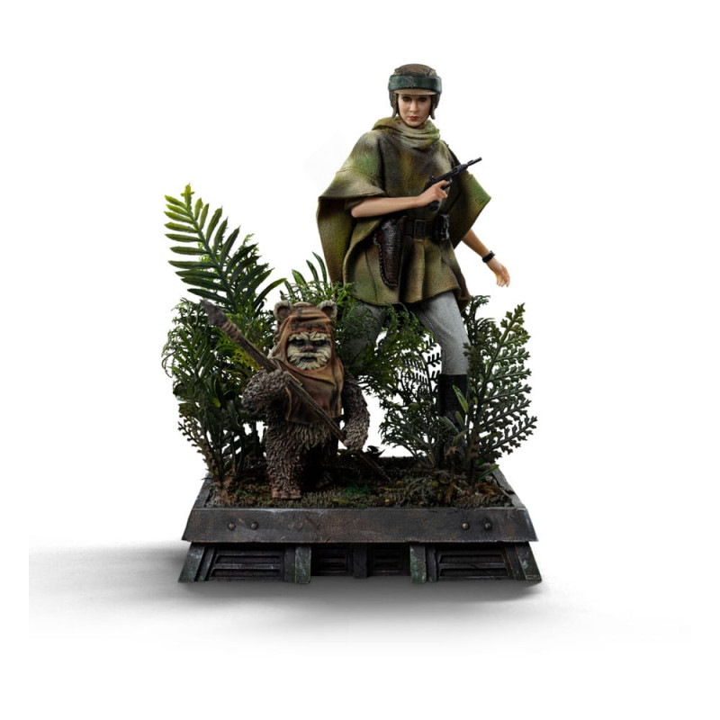 Star Wars Episode VI Art Scale Statue 1/10 Leia and Wicket 21 cm 1