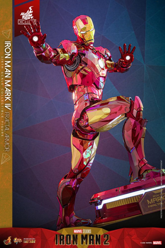 Iron Man Movie Masterpiece Diecast Action Figure 1/6 Iron Man Mark VI (Fractal Armor) Hot Toys Exclu 11