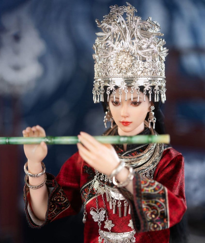 The Miao of China's 56 Ethnic Groups Figure 1/6 Red 30 cm 3