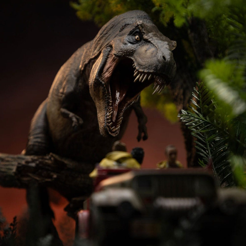 Jurassic Park Demi Art Scale Statue 1/20 T-Rex Chase 30 cm 9