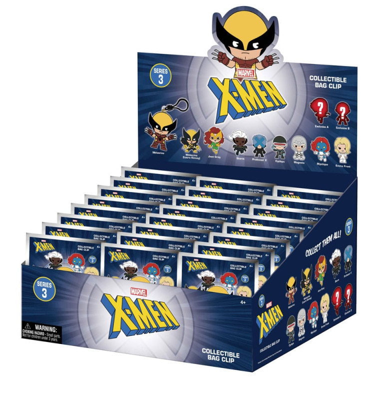 Marvel 3D Foam Bag Clips X-men Classic Series 3 Display (24) 2